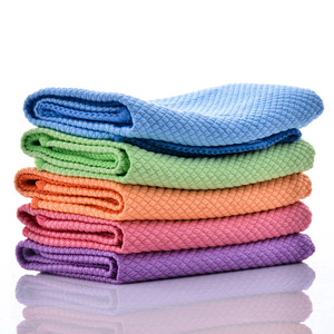 Microfiber Cleaning Cloths <b>Rectangle</b> Solid Color For Glass And <b>Mirror</b> Cleaning Non Absorbent Multi Color Options - Product Image 1