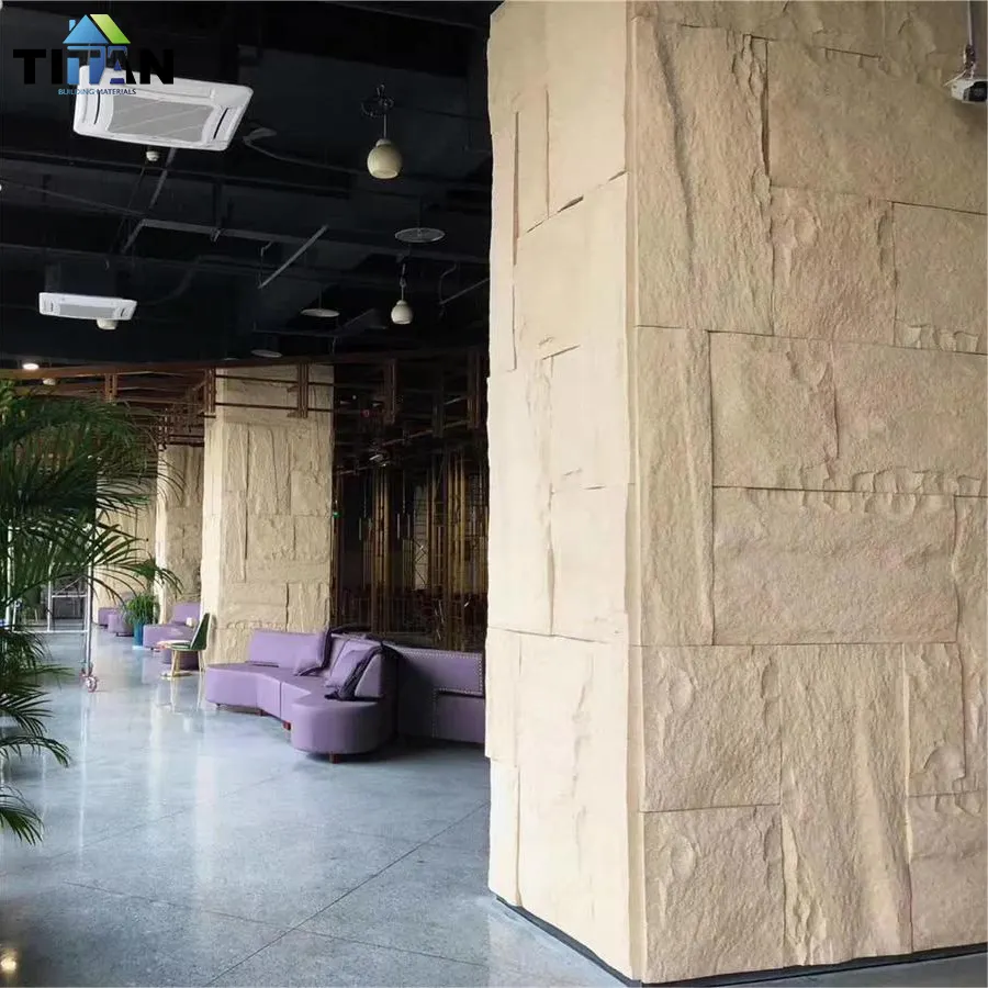 Pietra sintetica poliuretano impiallacciatura casa rivestimenti esterni parete interna piastrelle Natura pannelli in pietra