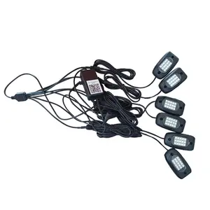 Kit de carro multicolorido LED neon Underglow App Controle Remoto para caminhão off road UTV ATV RGB LED luzes de rocha