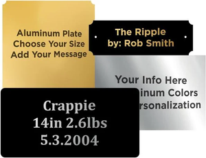 Placas <span class=keywords><strong>de</strong></span> Aluminio Personalizadas para <span class=keywords><strong>Pesca</strong></span> - Grabado <span class=keywords><strong>de</strong></span> Peso/Fecha para <span class=keywords><strong>Trofeos</strong></span> y Recuerdos Deportivos - Product Image 2