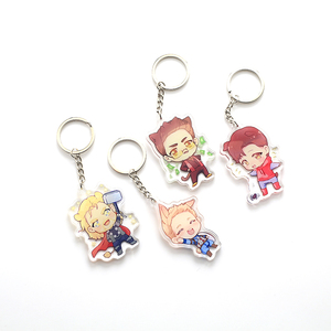 double face en acrylique transparent imprimé anime charmes <span class=keywords><strong>de</strong></span> <span class=keywords><strong>bande</strong></span> <span class=keywords><strong>dessinée</strong></span> porte-clés avec vos propres <span class=keywords><strong>photos</strong></span> - Product Image 1