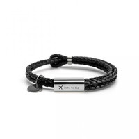 Op maat gemaakt handgeweven leren armband voor heren en dames, laser gegraveerd roestvrij staal, zwart, goud, zilver, verstelbaar, paar sieraden