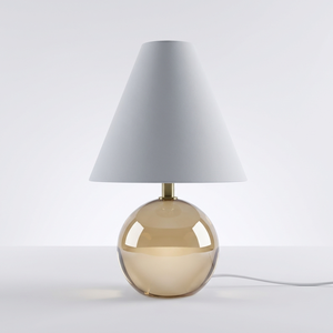 Wholesale Simple Eco-Friendly Iridescent Glass Ball Table <b>Lamp</b> <b>Velvet</b> <b>Shade</b> for Boho Bedrooms Living Rooms Factory Direct - Product Image 2
