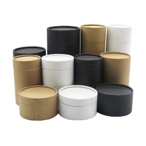 Boîtes cylindriques en carton kraft écologiques personnalisées et colorées, boîtes rondes en carton biodégradable, tubes d'emballage en carton artisanal - Product Image 1