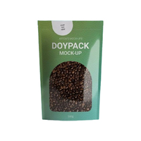 Sachets Doypack personnalisés imprimés par gravure, thermoscellables et réutilisables pour grains de café et aliments pour animaux de compagnie