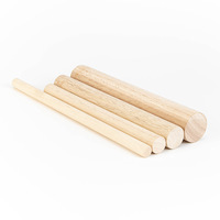 Vente directe fabricant : Bâtons ronds en bois de chêne massif, modernes, avec longueur personnalisable pour balai ou artisanat