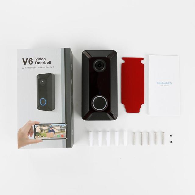 Lonten Wifi Doorbell Smart Wireless 720P Video Camera Cloud Storage Door Bell Cam Waterproof Home Security House Bell Black Gray