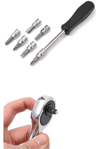 46-Pieces 1/4 Inch Drive <b>Socket</b> <b>Ratchet</b> Wrench Set Metric Bit <b>Socket</b> Extension Bar Hand Tools Case Pack - Product Image 4