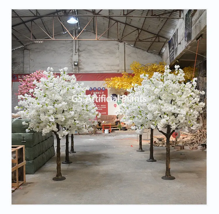 large white wedding table centerpieces decoration tall indoor arches tree customized artificial cherry blossom tree for sale