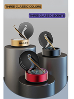 2023 populaire voiture parfum luxe Support Logo métal solaire petit parapluie doré voiture désodorisant