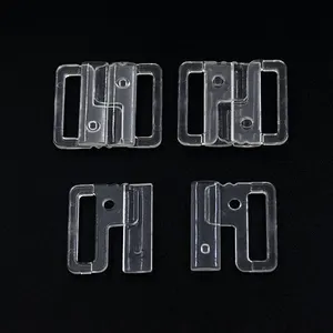  10pcs 20mm Black Plastic Buckles Front Closure Hook & Clasp  Fasteners Bikini Clasp Fasteners Bra Swimwear Clip