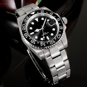 Montres à quartz classiques personnalisées en gros avec logo, bracelet en acier inoxydable argenté, grand cadran, calendrier, aiguilles lumineuses, étanches 5 ATM - Product Image 5