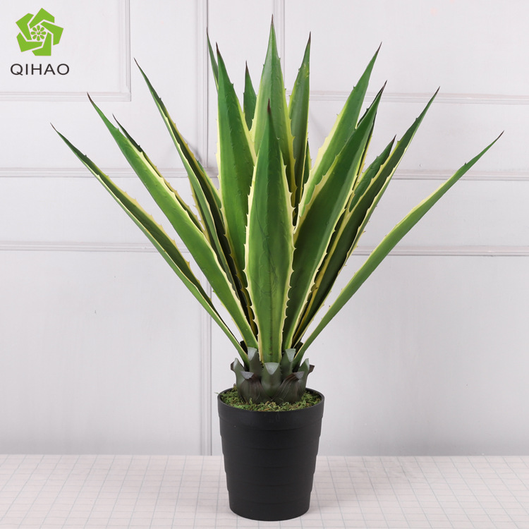 Agave 92 cm à 19 feuilles, vert