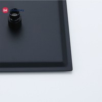 Pommeau de douche haute pression noir mat 10 pouces carré, économiseur d'eau, en acier inoxydable, pour salle de bain