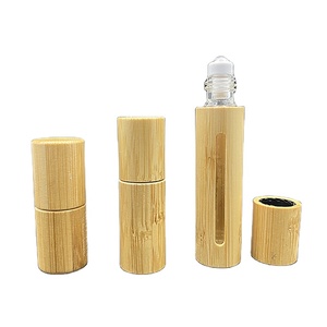 Botella de Perfume de Lujo al por Mayor de 5ml 10ml de Bambú Natural con Rodillo de Acero y <span class=keywords><strong>Ventana</strong></span> <span class=keywords><strong>para</strong></span> Aceites Esenciales - Product Image 1