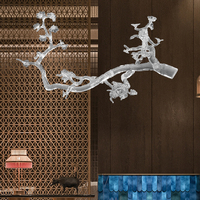 Grande sculpture artistique suspendue en résine transparente pour hall d'hôtel, bureau de vente, villa, salle d'exposition intérieure