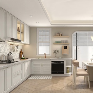 Ensembles de cuisines modulaires minimalistes de luxe sur mesure avec comptoirs en quartz pour appartements, fabriqués à Chongqing - Product Image 4