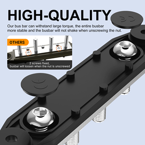 4 X 3/8"(M10) เสา 6 X # บล็อกขั้วต่อแบตเตอรี่แบบสกรู 8 ตัว บัสบาร์ 275A บล็อกจ่ายไฟ 12 โวลต์ - Product Image 4