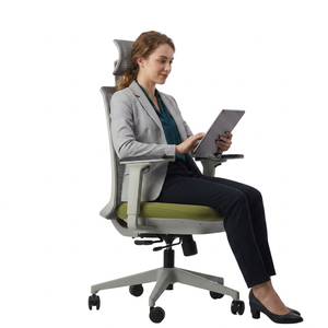 Chaise de bureau ergonomique KINSHA ALTA-01 avec siège réglable en hauteur, accoudoirs 4D, vérin à gaz 3/4, pivotante et inclinable, design moderne pour le bureau - Product Image 1