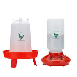 1.5kg Baby Chick Feeder 1.5L Waterer With Legs Poultry Farm Kit, Automatic Bird Pet Drinker and Feeder set