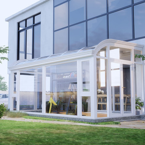 Invernaderos y Casas de Cristal Estilo Chino, Gazebo Exterior Impermeable, Invernadero de Aluminio para las 4 Estaciones, Solárium - Product Image 5