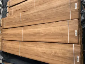 High Quality Burma Teak Wood Veneer Natural Contemporary Design For Hotel Decoration And Furniture Sliced Cut Technique