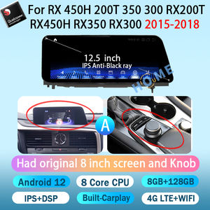 Qualcomm 12.5 "Android 12วิทยุติดรถยนต์สำหรับ <span class=keywords><strong>Lexus</strong></span> <span class=keywords><strong>RX</strong></span> 450h <span class=keywords><strong>200T</strong></span> 350 RX450H 300เครื่องเล่นวิดีโอมัลติมีเดีย2016-2020 CarPlay autoradio - Product Image 3