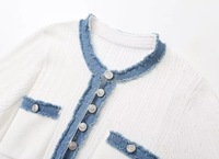 Nouvelle Arrivée Robe Longue Moulante Élégante à Col Rond et Manches Courtes pour Femme, Tricotée, Printemps-Été 2024, Boutonnage Simple, Tendance Féminine