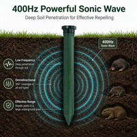 Répulsif Sismique Électronique Anti-Normandins et Rongeurs pour Extérieur, Étanche, à Piquer dans le Sol, Vente Directe Usine, pour Jardin et Pelouse, OEM