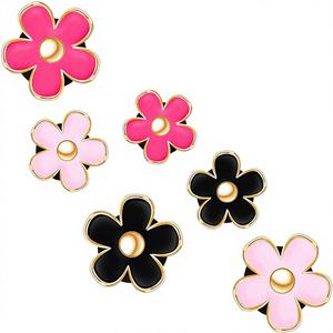 Lot de fleurs décoratives pour voiture en PVC, couleurs assorties, senteurs personnalisées, 3,3 cm, diffuseur d'air naturel pour climatisation - Product Image 1