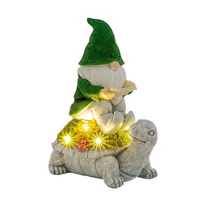 Lampe solaire de jardin en résine en forme de grenouille et de tortue, décor extérieur LED résistant à l'eau, autoportante, alimentée par l'énergie solaire - Product Image 5