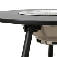 Table de feu moderne en métal pliable, durable et légère pour villa, camping et patio – Ensemble portable pour barbecue extérieur
