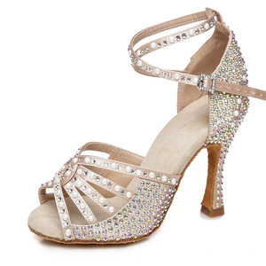 <span class=keywords><strong>Zapatos</strong></span> <span class=keywords><strong>de</strong></span> <span class=keywords><strong>Baile</strong></span> Latino para Mujer, con Tachuelas, <span class=keywords><strong>de</strong></span> Alta Gama, para Actuaciones en Escenario, Cha Cha, Rumba, Bachata, Jazz Moderno - Product Image 4