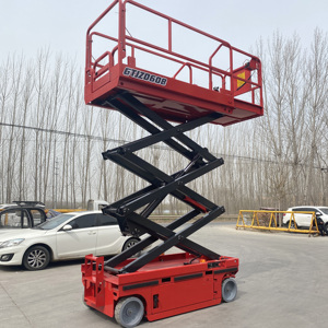 RST L049 Platform kerja Aerial pria, Lift gunting mendorong sendiri kecil hidrolik listrik 4m 6m 8m 10m 12m 14m Genie JLG - Product Image 1
