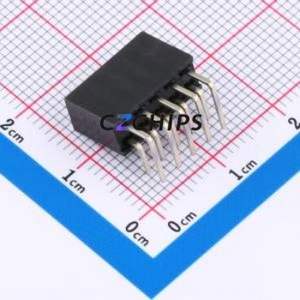 FH2.54-06-05PWS Pin Socket Bent Lead Through Hole,P=2.54mm Connector 2x5P 2.54mm 2.54mm Square Hole - Product Image 2