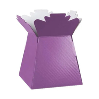 Boîte en carton pour emballage de cadeaux faits main, support de bouquet, boîte à fleurs pliable, vente en gros de la part de Floral Mate Factory
