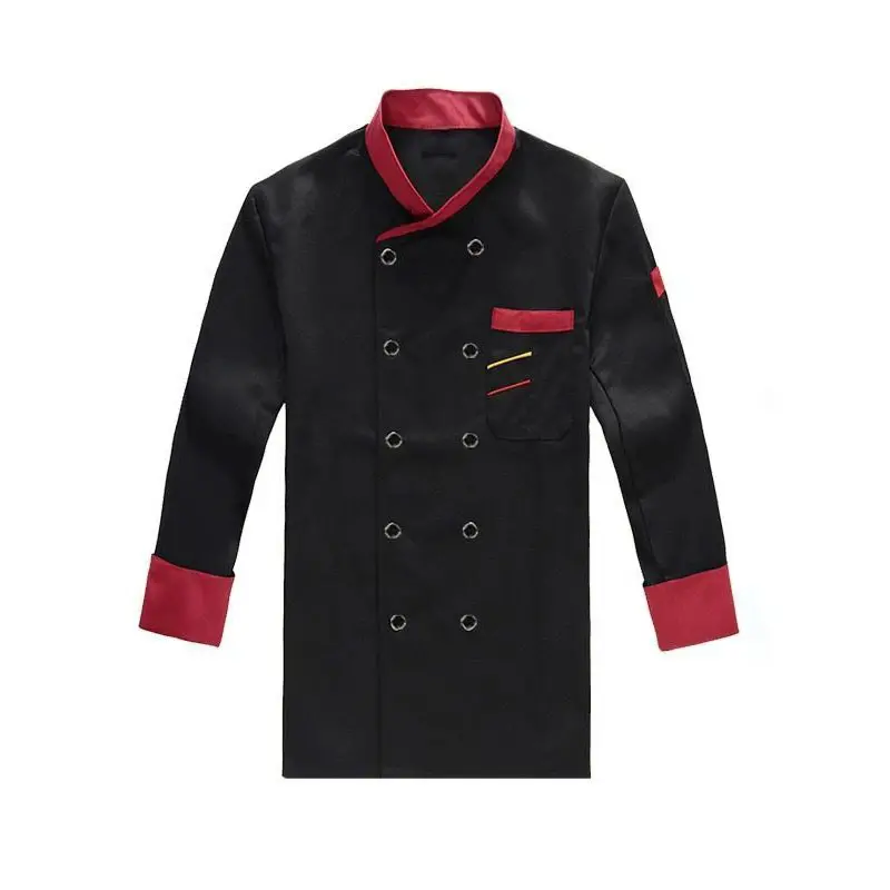 latest design hot sale chef clothes restaurant hotel kitchen chef cook staff work wear uniform coat and jacket