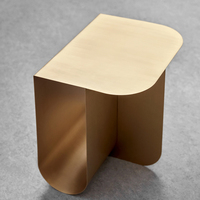 Table basse de salon de luxe moderne et classique, en métal durable, hauteur réglable, avec espace de rangement pratique, idéale pour le café et le thé, Movvon
