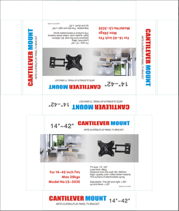 Soportes <span class=keywords><strong>de</strong></span> TV giratorios 180 grados Full-motion Giratorio LED TV Montaje en pared llevar Soporte <span class=keywords><strong>de</strong></span> TV <span class=keywords><strong>de</strong></span> 14-42 <span class=keywords><strong>pulgadas</strong></span> - Product Image 4