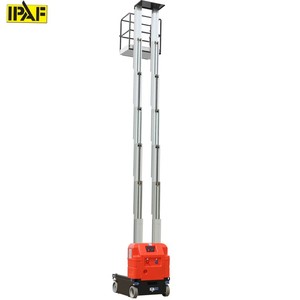 Plataforma de trabajo aéreo de aluminio eléctrico de elevación de hombre de doble mástil de diseño - Product Image 3