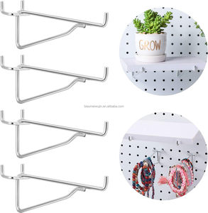 Metal Chrome Plated Black Pegboard Display Hooks Heavy Duty for Workbench Kitchen Garage Storage Organizer Fits 1/8" <strong>Peg</strong> <strong>Board</strong> - Product Image 2