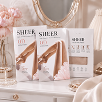 Boîte d'emballage personnalisée auto-érectible en carton ivoire pour bas et collants, avec enveloppe en papier pour leggings avec estampage à chaud