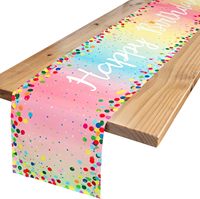 Chemin de table Joyeux Anniversaire 33*183cm, Centres de table pour anniversaire, Panneau de fête d'anniversaire, Décoration de table de fête