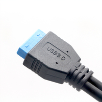 Cable interno de extensión de fecha para placa base de ordenador portátil, montaje de Panel USB 3,0 Dual hembra A 20 pines
