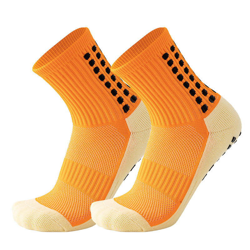 Wholesale Autumn Knitted Crew Anti-Slip Breathable Body Custom Logo Men's Football Sport Socks