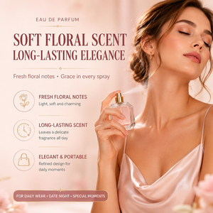 Perfume de Mujer Personalizado de Lujo, Eau de Parfum, Aroma Floral de Larga Duración, Marca Privada OEM, Fragancia en Spray, Botella de Vidrio Líquido - Product Image 6