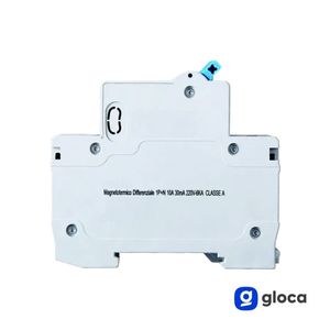 Interruptor Diferencial Gloca 1P+N C10 30mA 220V 6kA RCBO Clase A Montaje DIN - Product Image 4