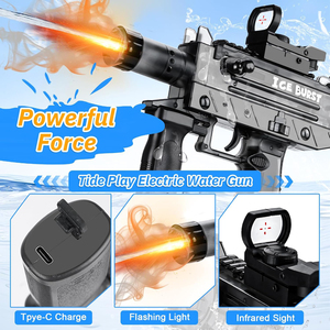 Pistola <span class=keywords><strong>de</strong></span> Agua Eléctrica con Efecto <span class=keywords><strong>de</strong></span> Fuego Realista y Mira Telescópica, Pistolas <span class=keywords><strong>de</strong></span> Agua Automáticas para Niños, Juguete para Fiestas <span class=keywords><strong>de</strong></span> Verano al Aire Libre, Piscina y Playa - Product Image 4
