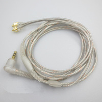 Câble audio de remplacement plaqué or 3,5 mm avec gaine en PVC pour écouteurs SE535 SE215, combinaison de blindage, en stock