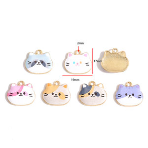 23 Styles Mignons Motifs Animaux Chatons en Alliage de Zinc Accessoires DIY Boucles <span class=keywords><strong>d</strong></span>'Oreilles Bracelets Pendentifs Accessoires Coques de Téléphone W552 - Product Image 5
